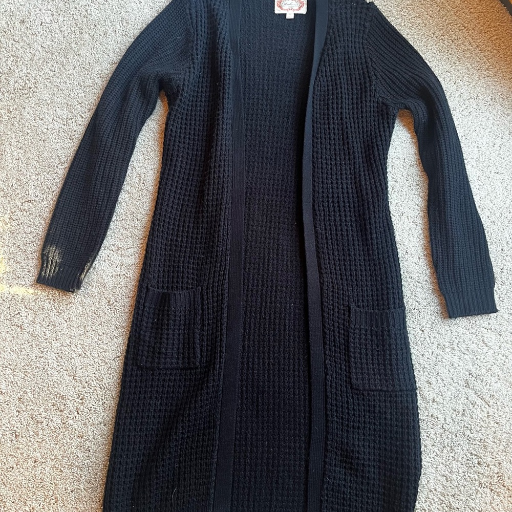 Ambiance Black Knit Cardigan